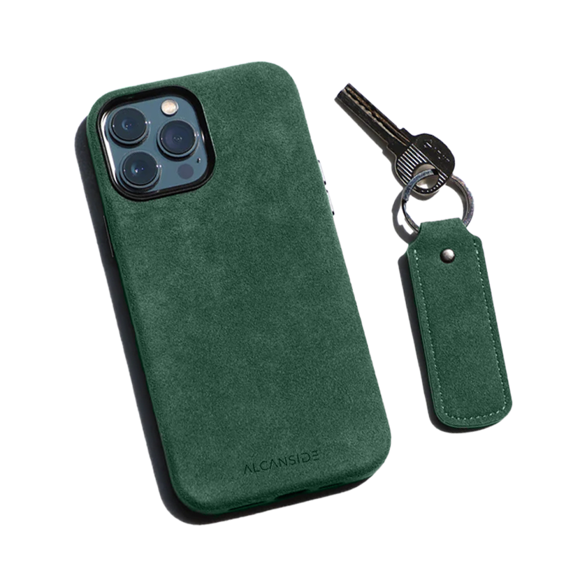 Alcantara Keychain - Midnight Green