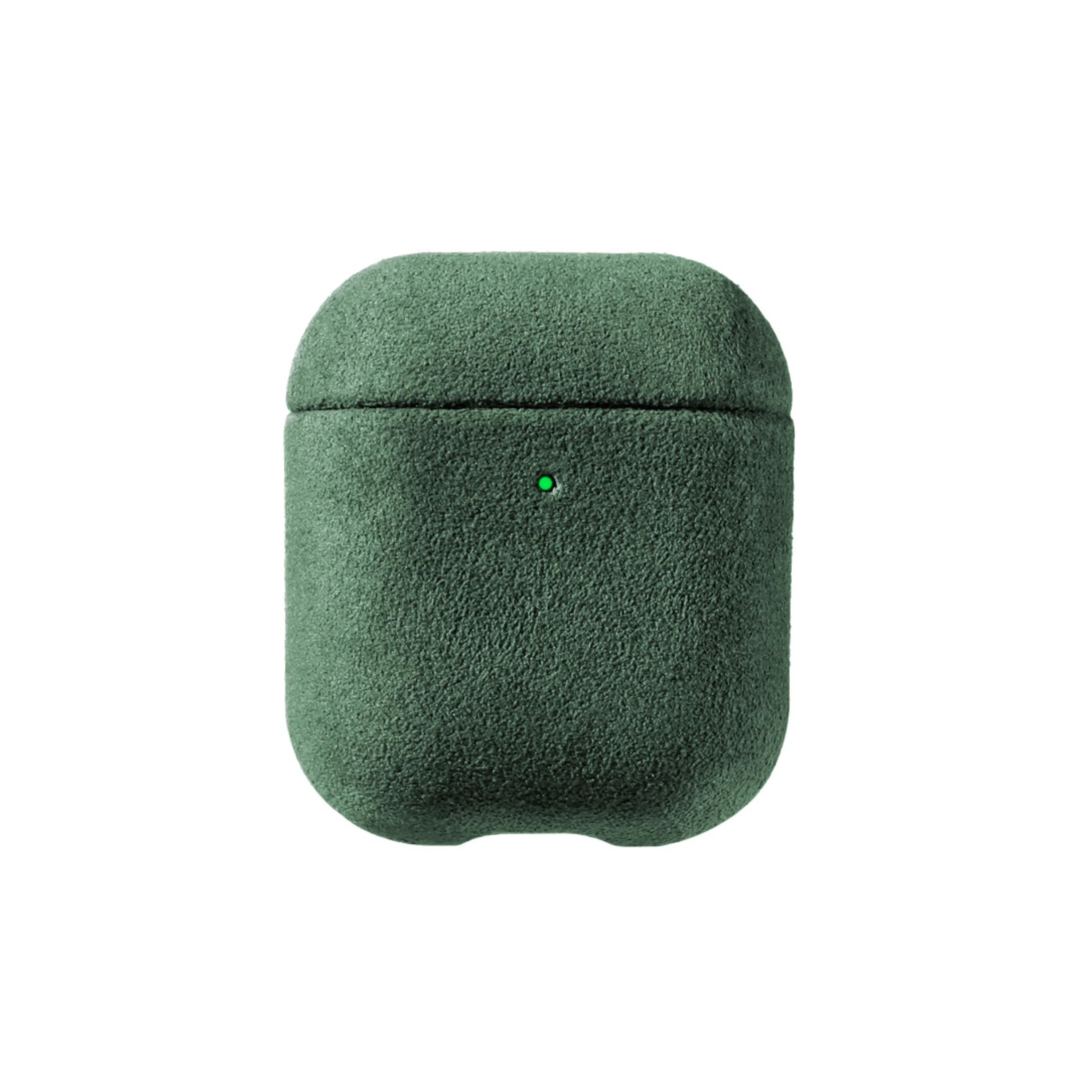 AirPods 1/2 Gen Alcantara Case - Midnight Green