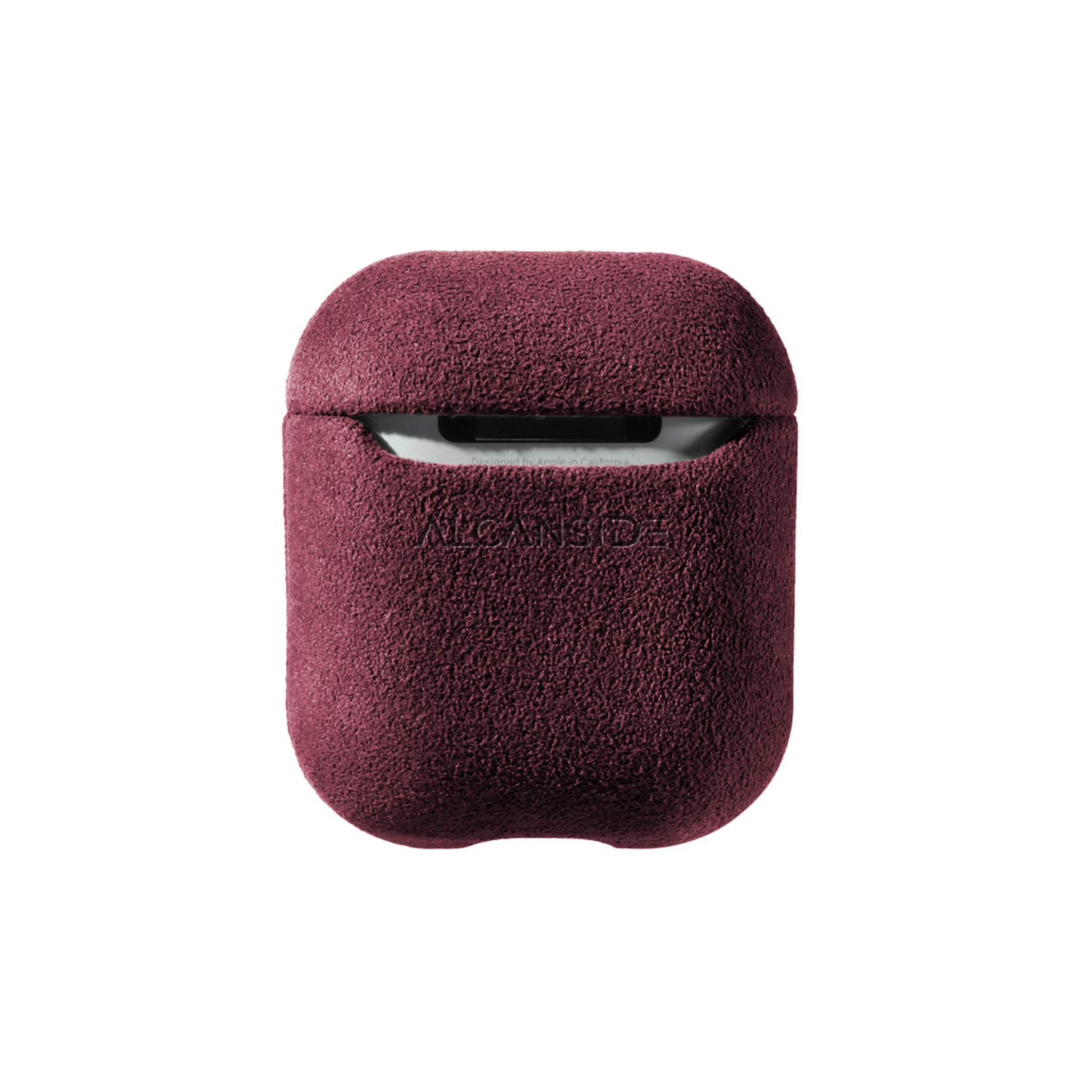 AirPods 1/2 Gen Alcantara Case - Wine Red - Alcanside