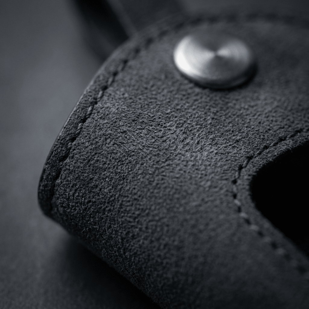 Alcantara Car Key Fob Cover for Mercedes -Benz Model B with Buckle - Space Grey - Alcanside