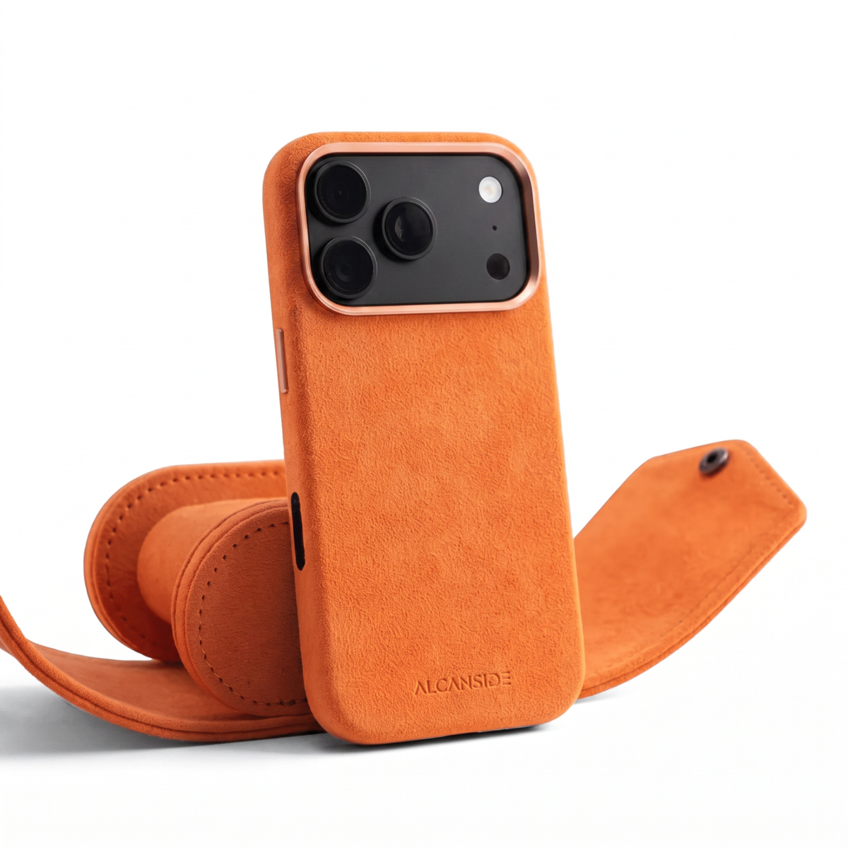 iPhone 18 Pro Max Alcantara case with MagSafe wallet and AirPods case