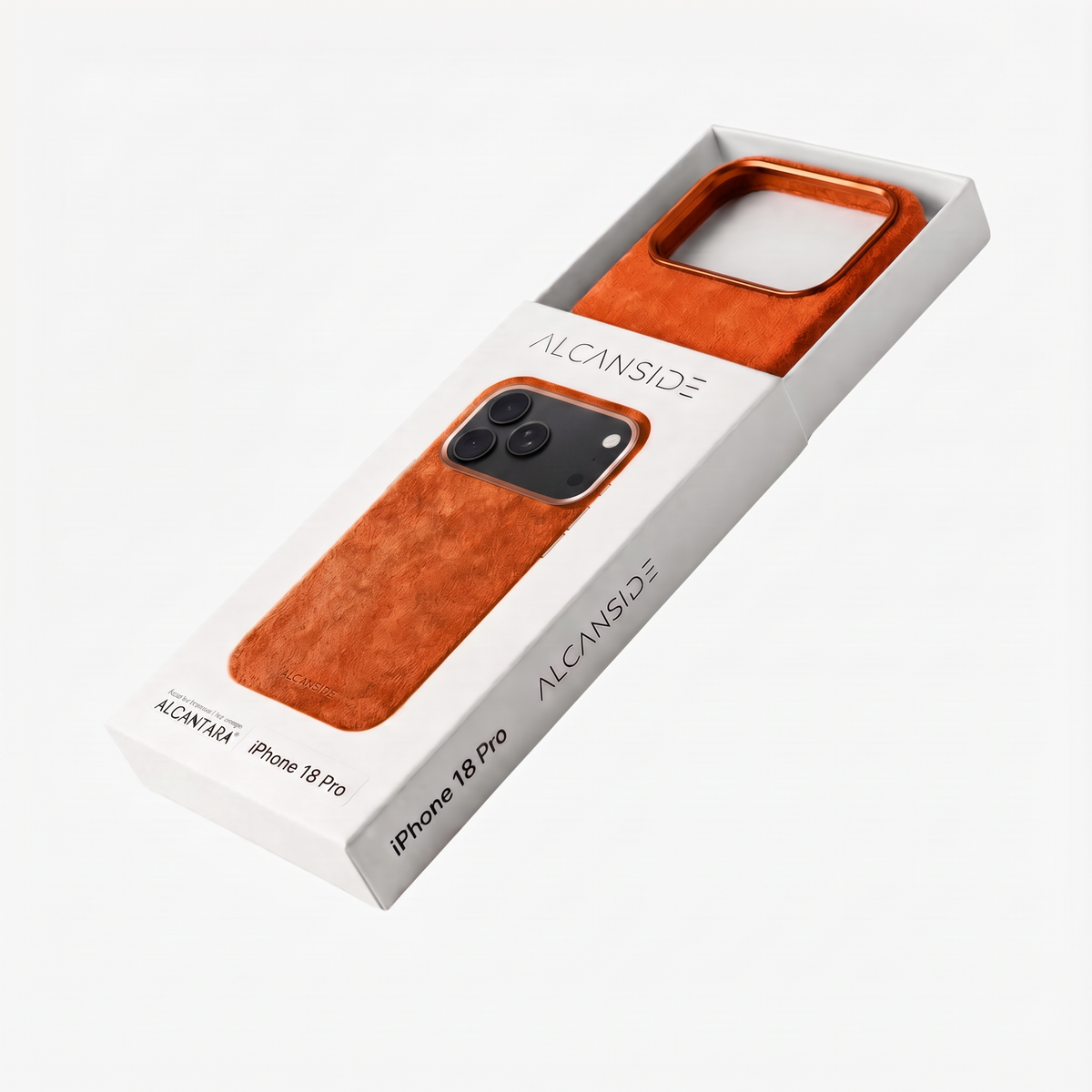 iPhone 18 Pro Alcantara case packaging