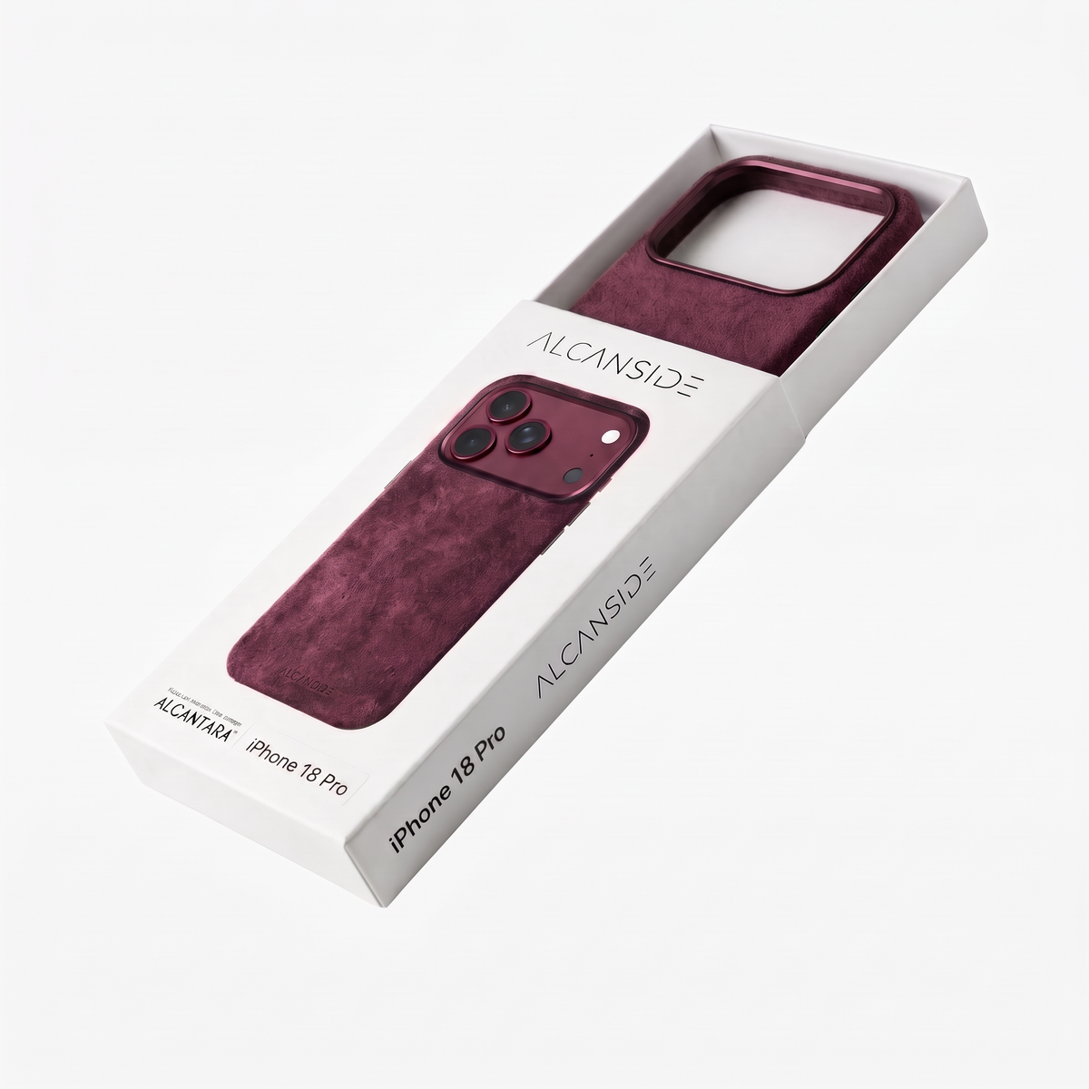 iPhone 18 Pro Alcantara case packaging