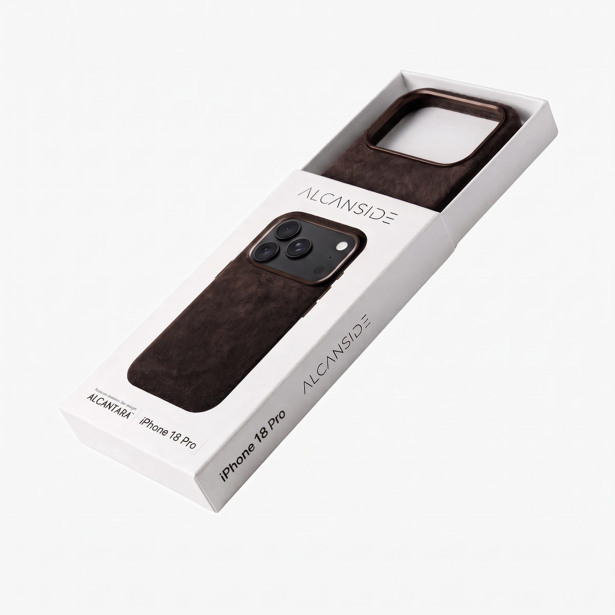 iPhone 18 Pro Alcantara case packaging