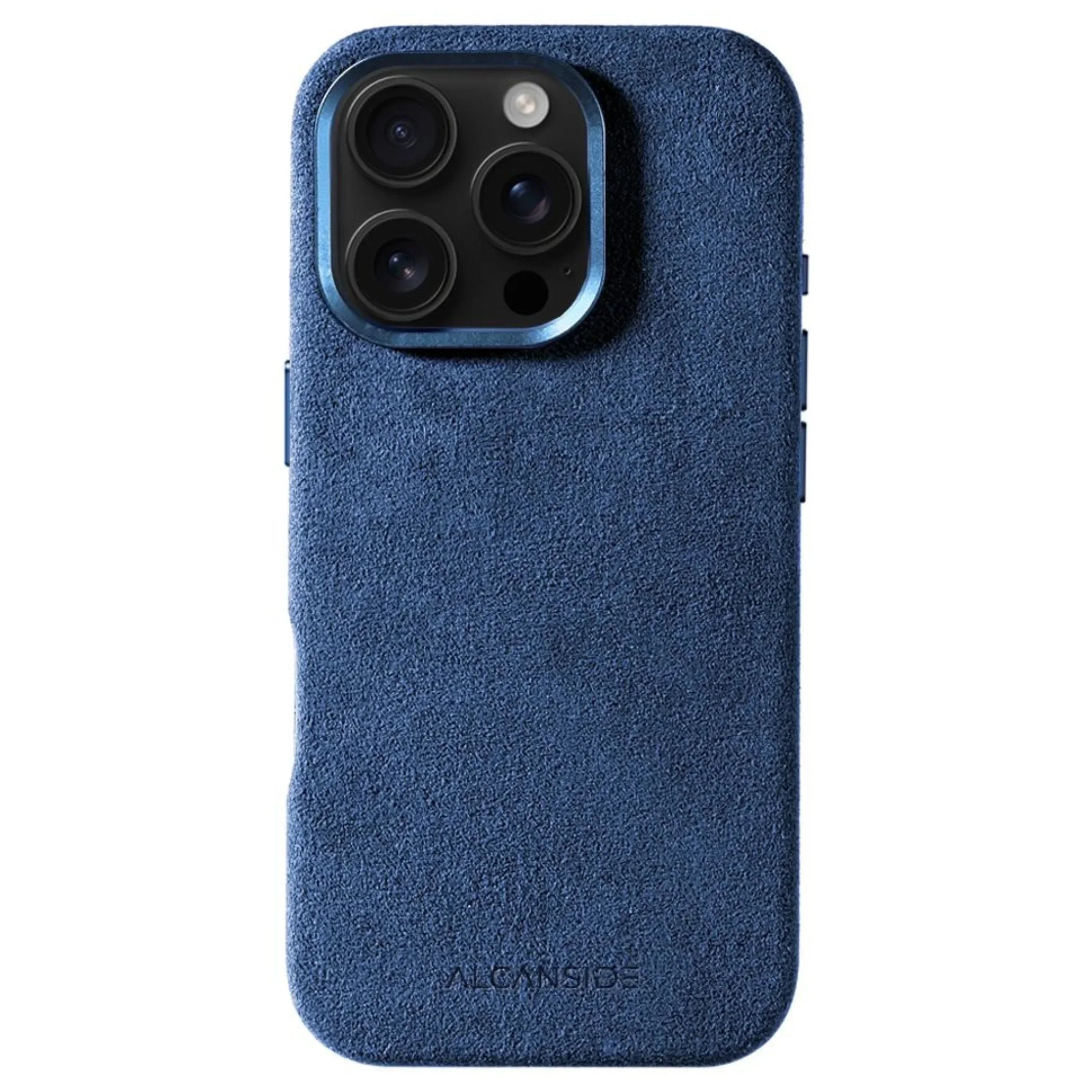 iPhone 16 Pro – Alcantara-Hülle – Meerblau