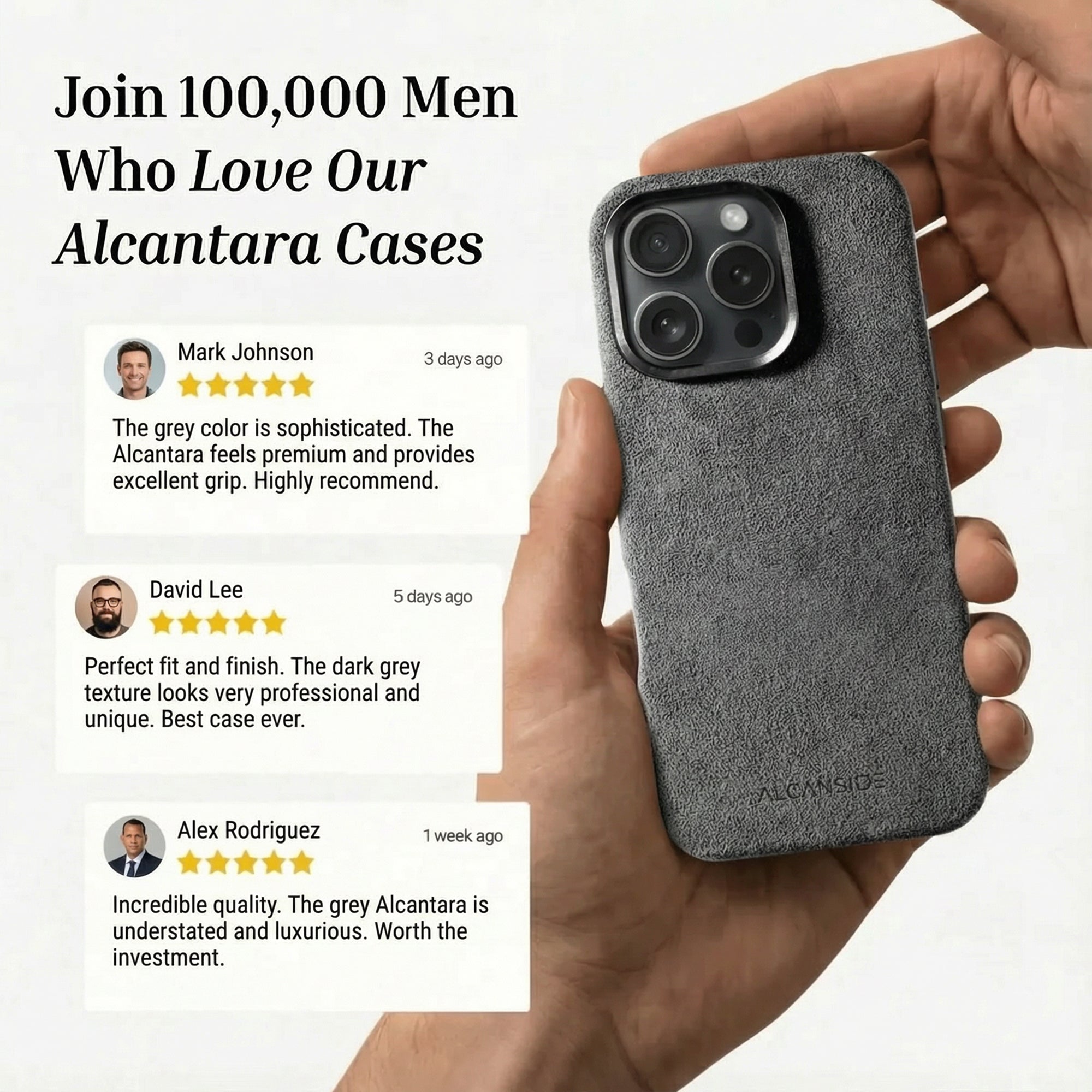 iPhone 16 Pro - Alcantara Case - Nardo Gray - Alcanside