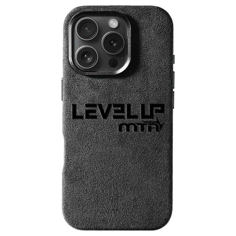 iPhone Alcantara Case - LEVEL UP MTA - Space Grey