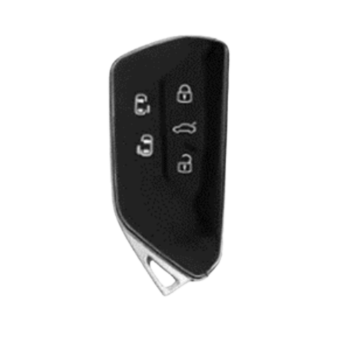Alcantara Car Key Fob Cover for Volkswagen - Model E with Buckle - Space Grey