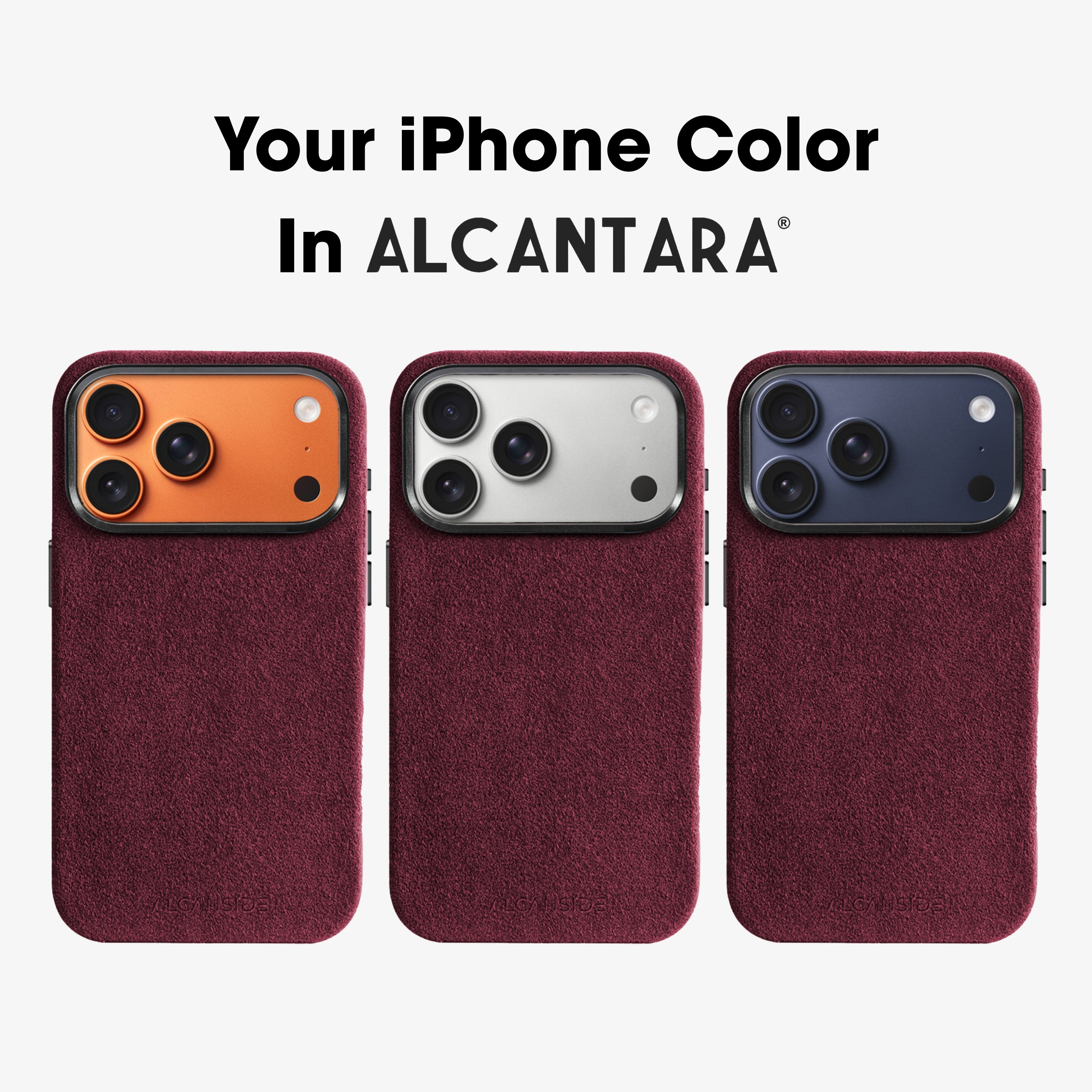 iPhone Alcantara Case - Wine Red