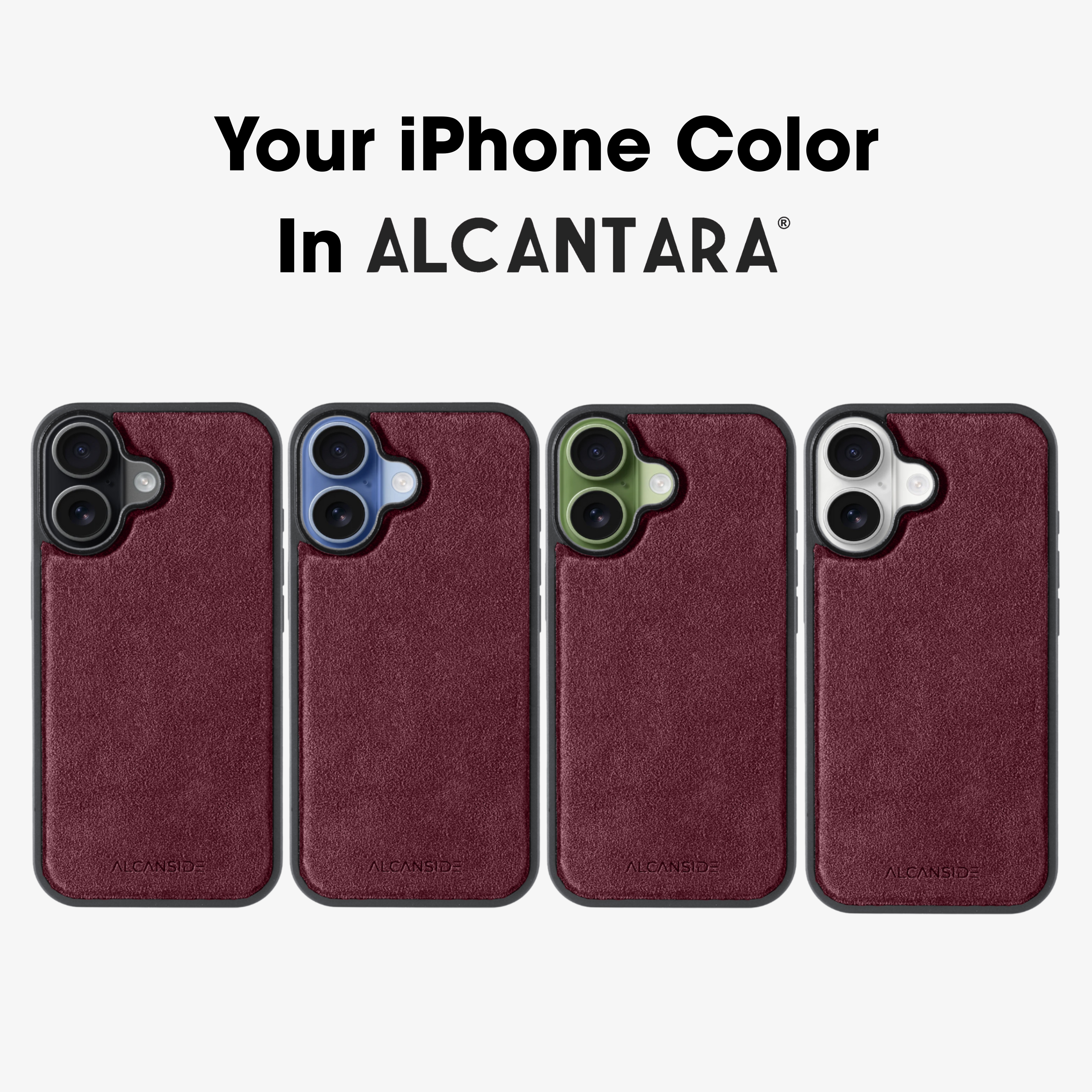 iPhone 17 - Alcantara Back Cover - Wine Red
