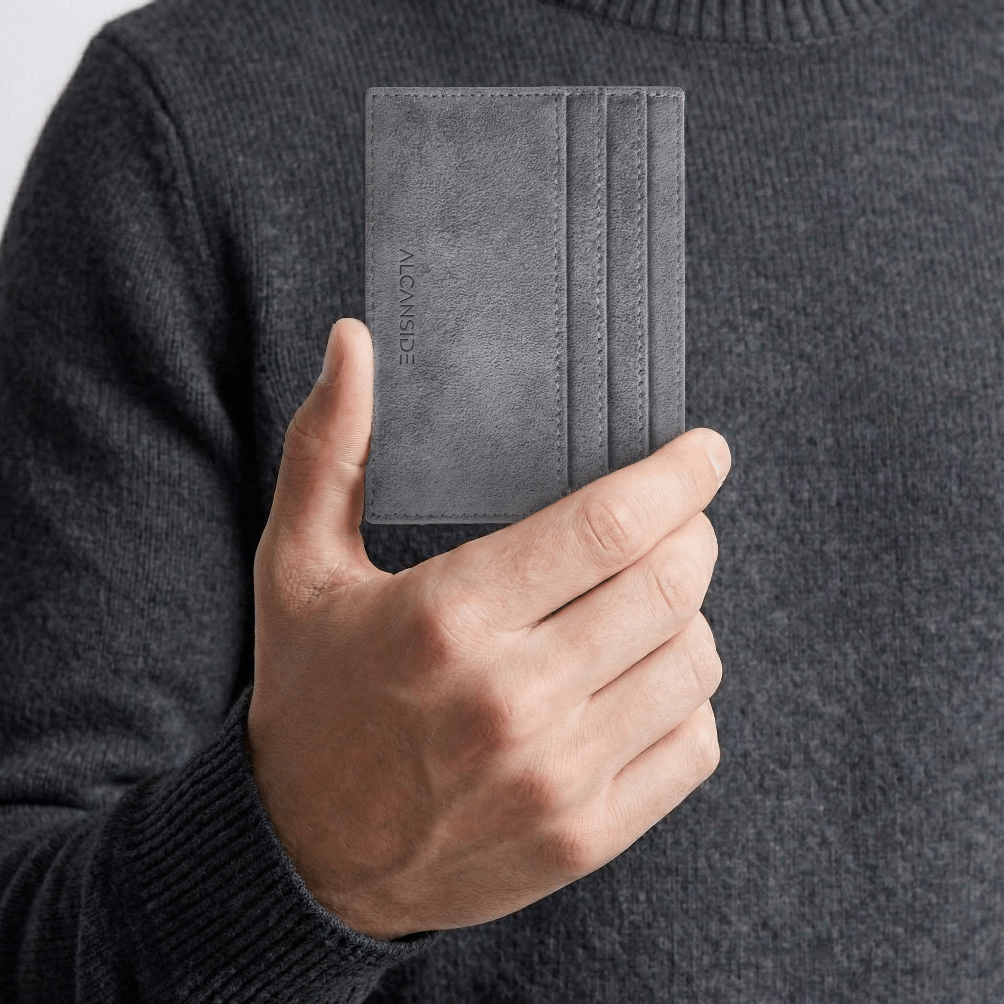 Alcantara Card Wallet - Nardo Gray - Alcanside