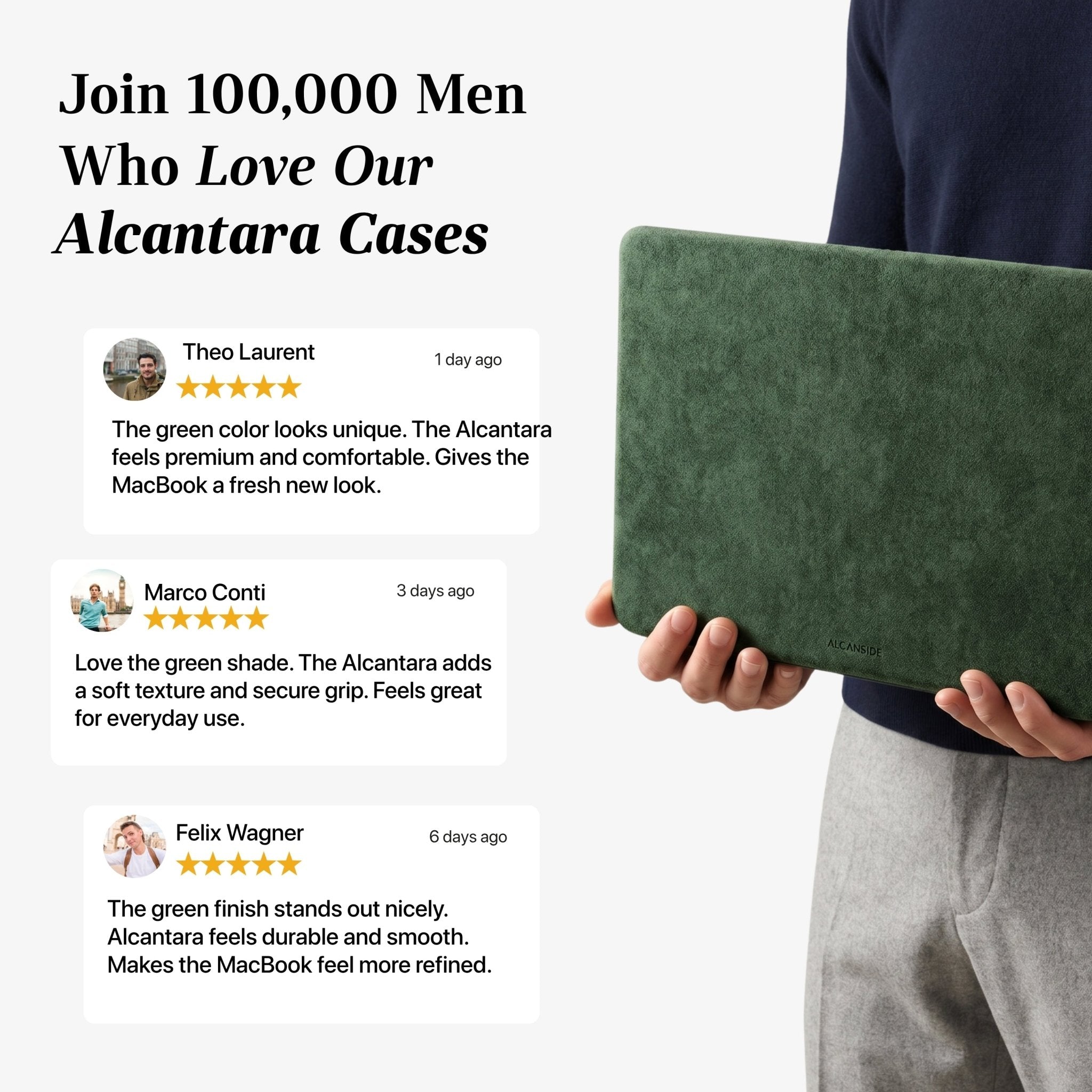 Alcantara MacBook Neo Cover – For 13 inch (2026) – Midnight Green - Alcanside