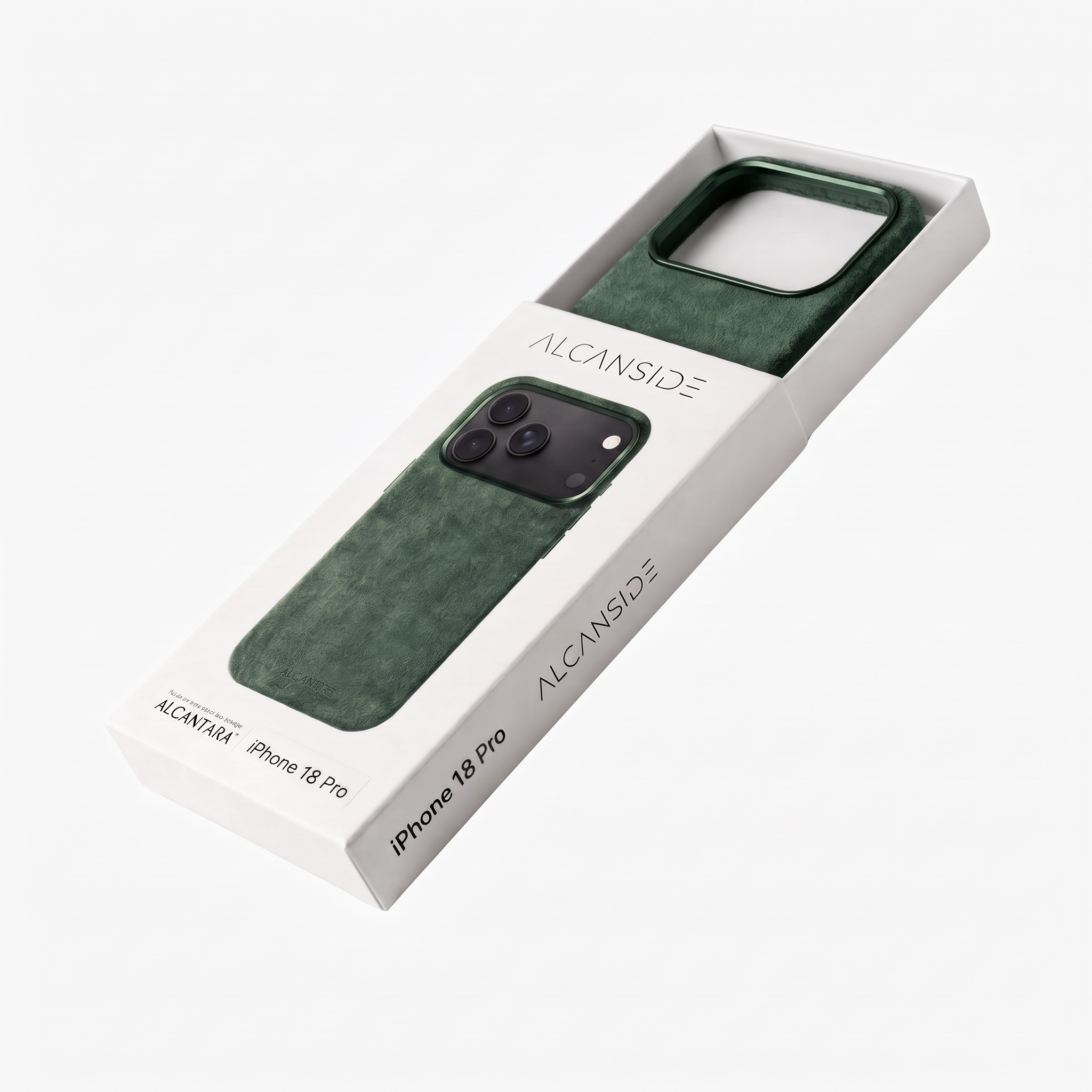 iPhone 18 Pro Max Alcantara case packaging