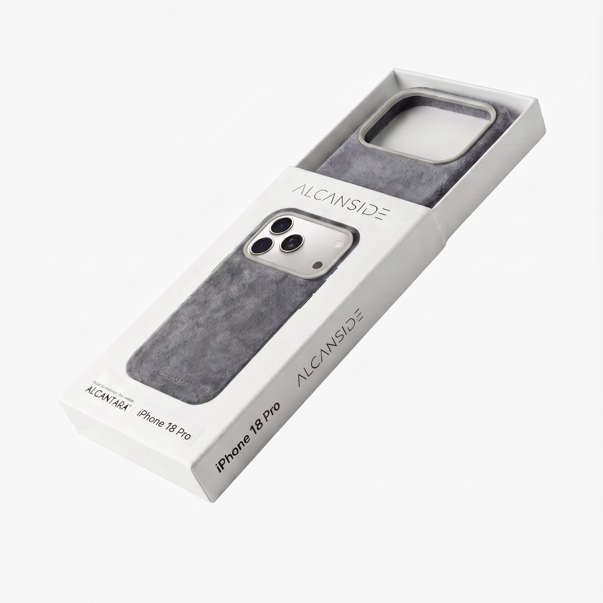 iPhone 18 Pro Alcantara case packaging