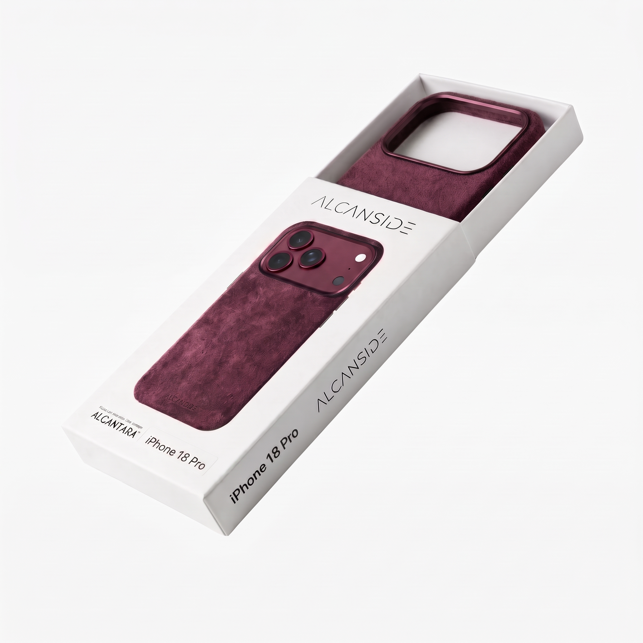 iPhone 18 Pro Max Alcantara case packaging