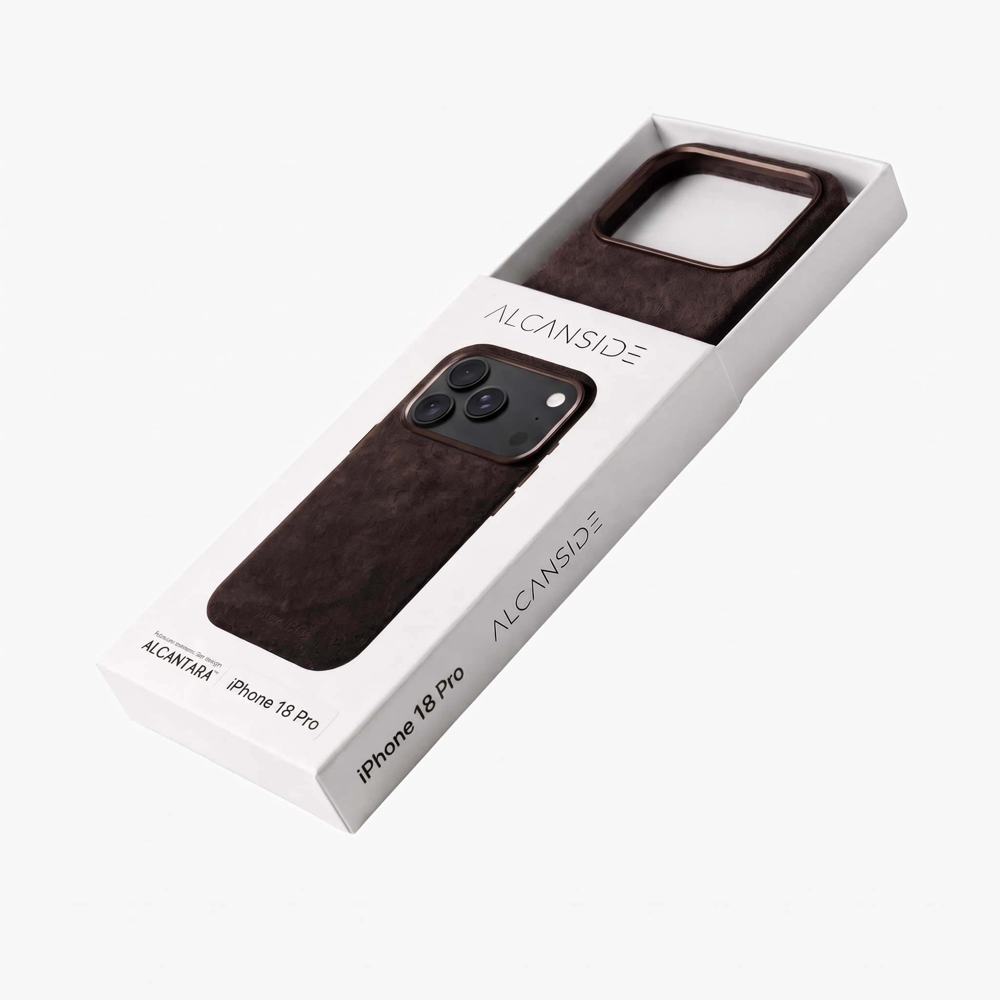iPhone 18 Pro Alcantara case packaging