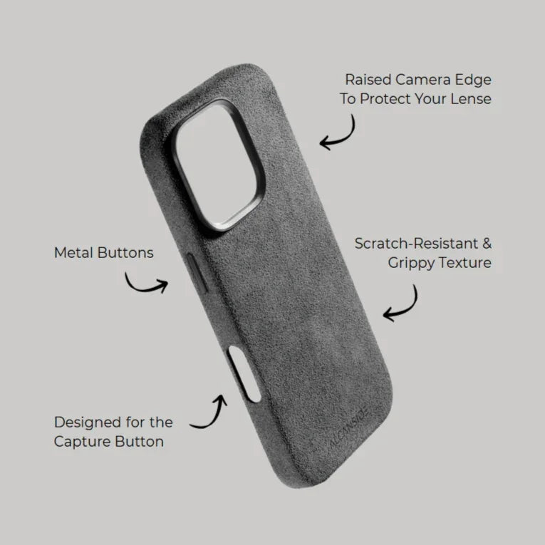 iPhone 16 Pro Max - Alcantara Case - Nardo Gray