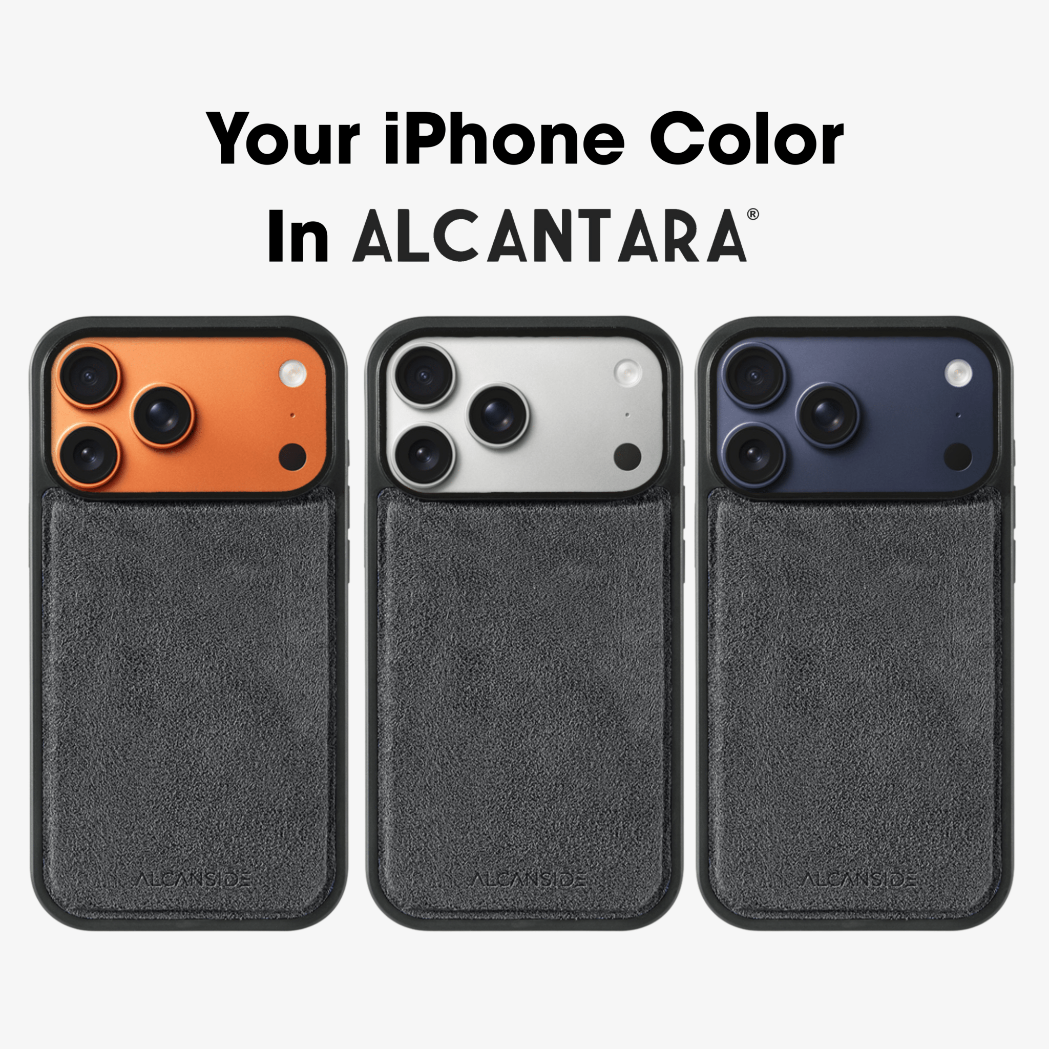 iPhone 17 Pro Max - Alcantara Back Cover - Space Grey - Alcanside