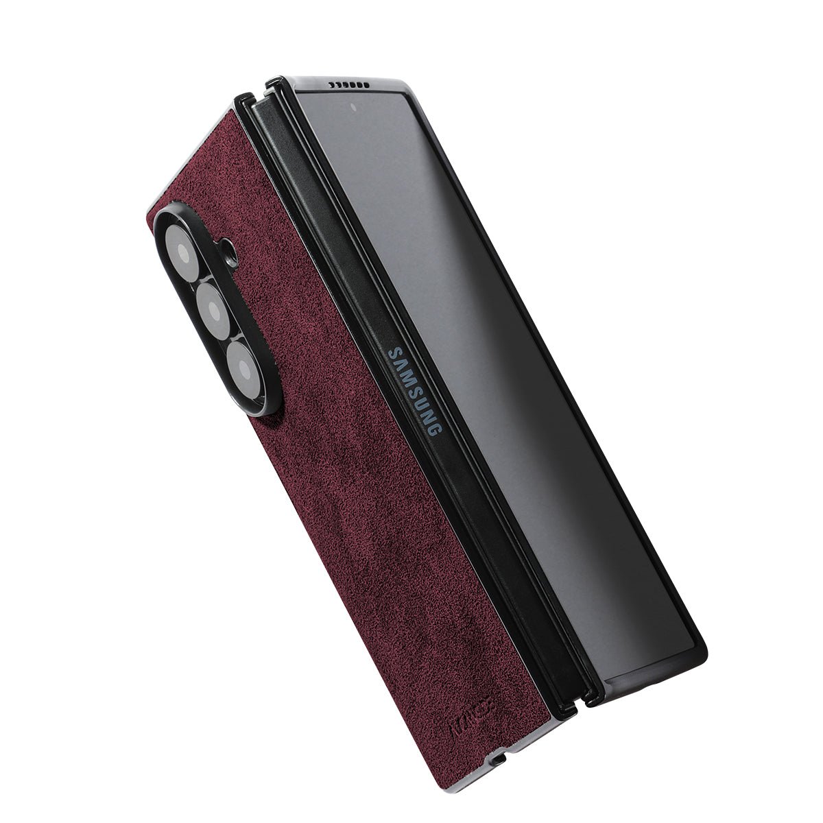 Samsung Galaxy Z Fold 7 - Alcantara Case - Wine Red - Alcanside